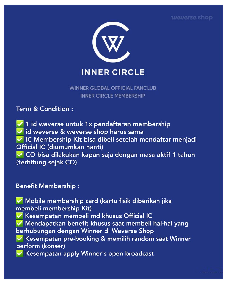 OliviahCindy's tweet photo. [Open Jasa CO Official IC Membership] 

✅Harga IDR 322.000
✅Fixed price, detail cek pict &amp; form
✅Wajib isi form
✅Tidak ada Close PO (jasa selalu open)

🔗https://t.co/65PABD3EmU

#위너 #WINNER #INNERCIRCLE #이너서클 #INNERCIRCLEMEMBERSHIP #이너서클멤버십  #WTS #icsell wisell https://t.co/lAFWVmPHJo