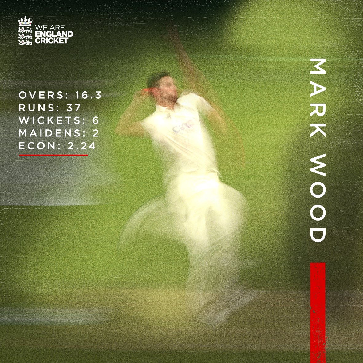 The reward @MAWood33 deserved for his performances this winter 👏

#Ashes | #AUSvENG https://t.co/ImJbrQfoGV
