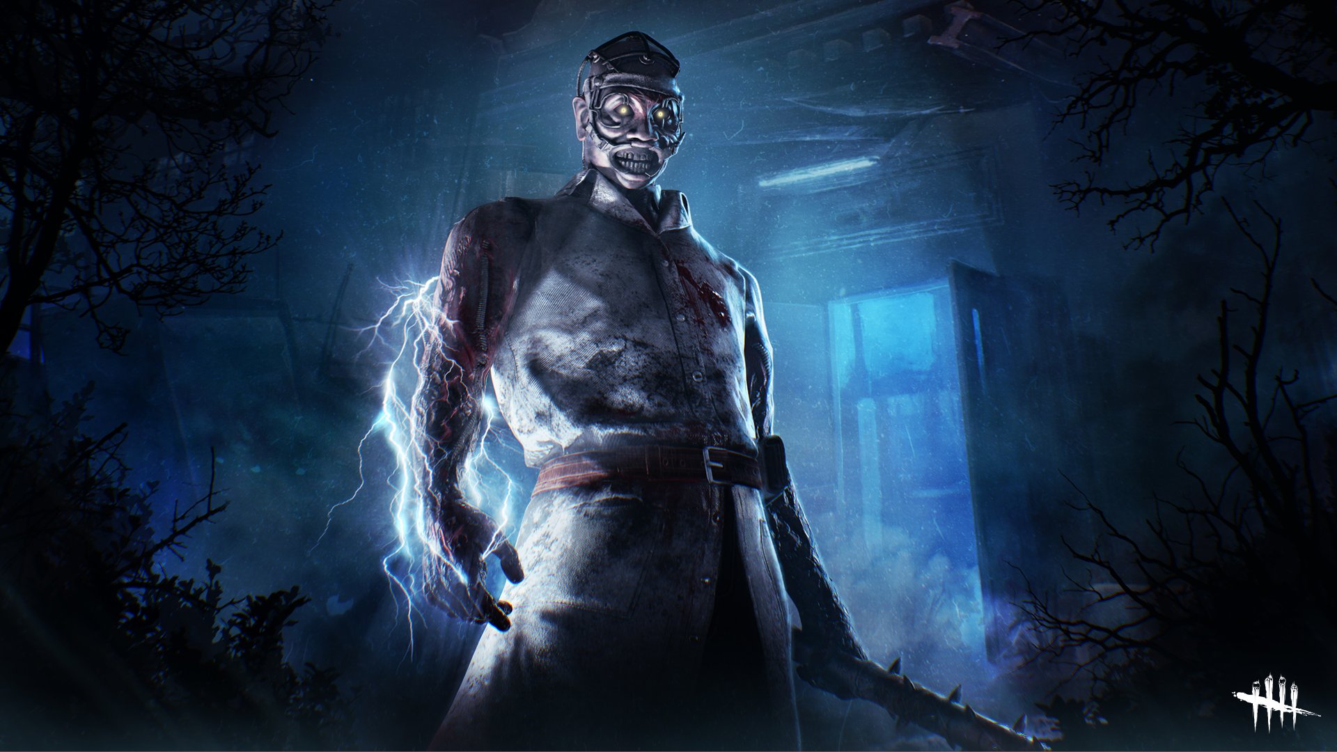 公式 Dead By Daylight 殺人鬼ドクター プレイ時のヒント ドクターの強みはその索敵能力の高さ 放電爆破 で生存者たちをあぶり出したら 狂気度を進行させて発電機の修理を邪魔しよう 先輩キラーの皆さんも ぜひドクターを使う時のコツを