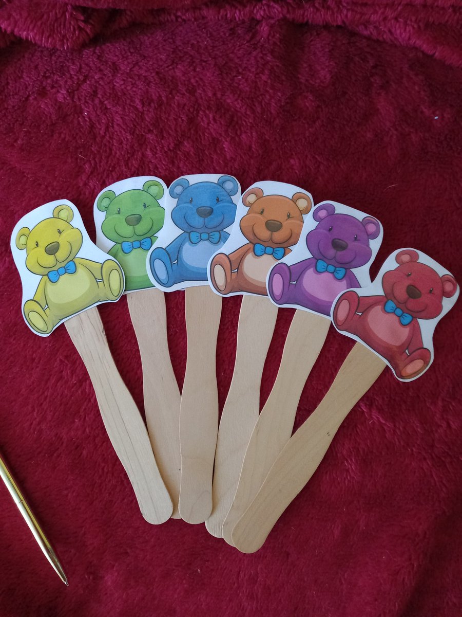 Phoebe wanted puppets for the Teddy bear song so she can do the actions with them, so whipped these up for her. She hasn't stopped singing since. @YBBNursery