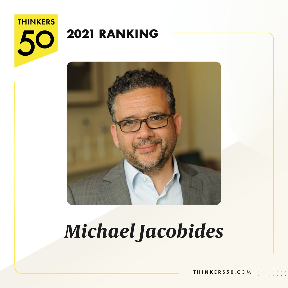thinkers50's tweet image. At the Thinkers50 Awards Gala 2021, we ranked @jacobides among the 50 leading thinkers in business &amp;amp; management for being a champion of business ecosystems &amp;amp; digital platforms, as well as being a specialist on corporate turnarounds &amp;amp; organisational transformation. #T50Ranking2021
