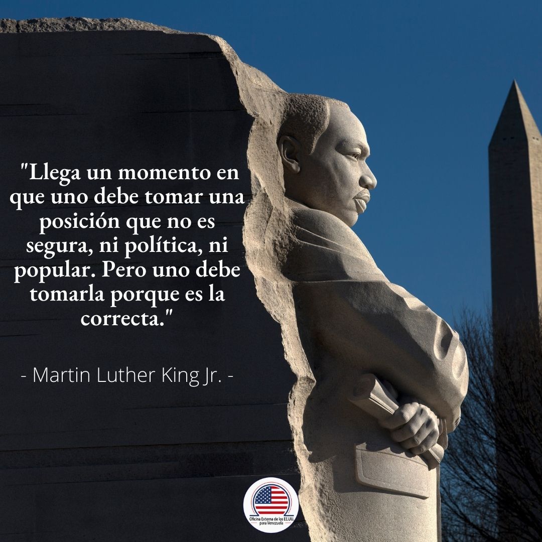 Hoy, en el día de Martin Luther King Jr. recordamos su gran legado que nos impulsa siempre a hacer lo correcto y no mirar hacia otro lado cuando se trata de una injusticia moral. ¿Cuál es tu frase favorita de MLK?