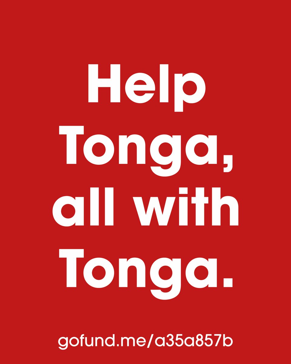 Hi guys, I’ve decided to start a fundraising to help the people back home. Please let’s all try make a difference. Mālō ‘Aupito 🇹🇴🙏🏾  #Tongaeruption #tongatsunami 

gofund.me/a35a857b