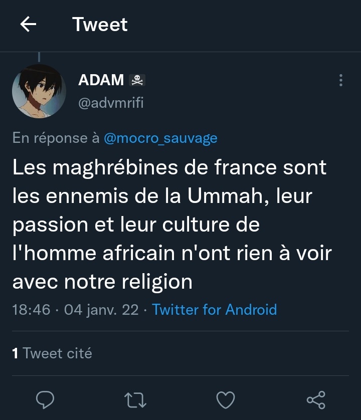 Tiens tiens tiens mais qu'est ce qu'on a là ? Encore les mêmes racistes mysogines @advmrifi  @Snvzvn c'est quoi votre problème à rabaisser les femmes de votre propre communauté ?Dites le si vous vivez mal le célibat, pas la peine d'être aussi haineux