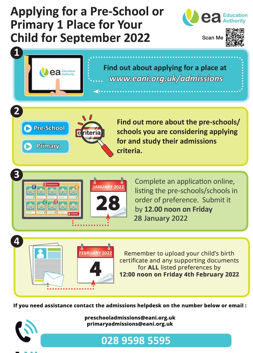 Just under 2 weeks left to apply for a preschool or P1 place for your child. 4 easy steps below to get started 👇