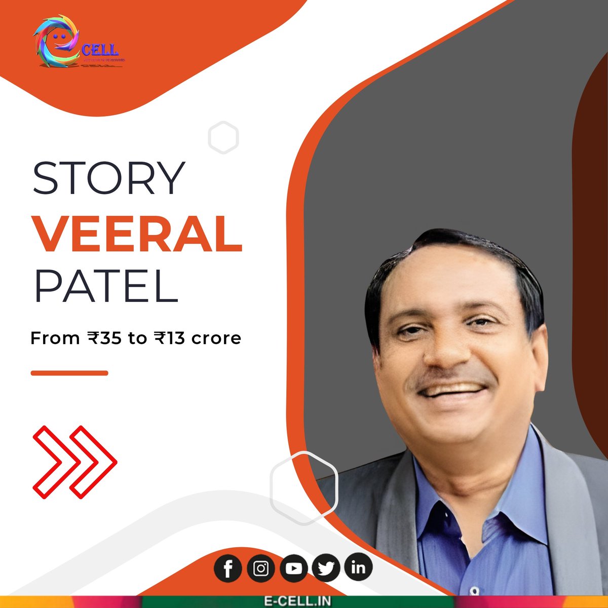 KietEcell's tweet photo. “Anything is achievable. Be positive, be enthusiastic, and project confidence.”
- Sarah Doukas
Started from Rs. 35 in his pocket, Veeral Patel is one such entrepreneur whose story inspires many young minds. Readout to find more!
#entrepreneur #ecell #Ghaziabad #startup #ecellkiet https://t.co/dzPOBAuwCM