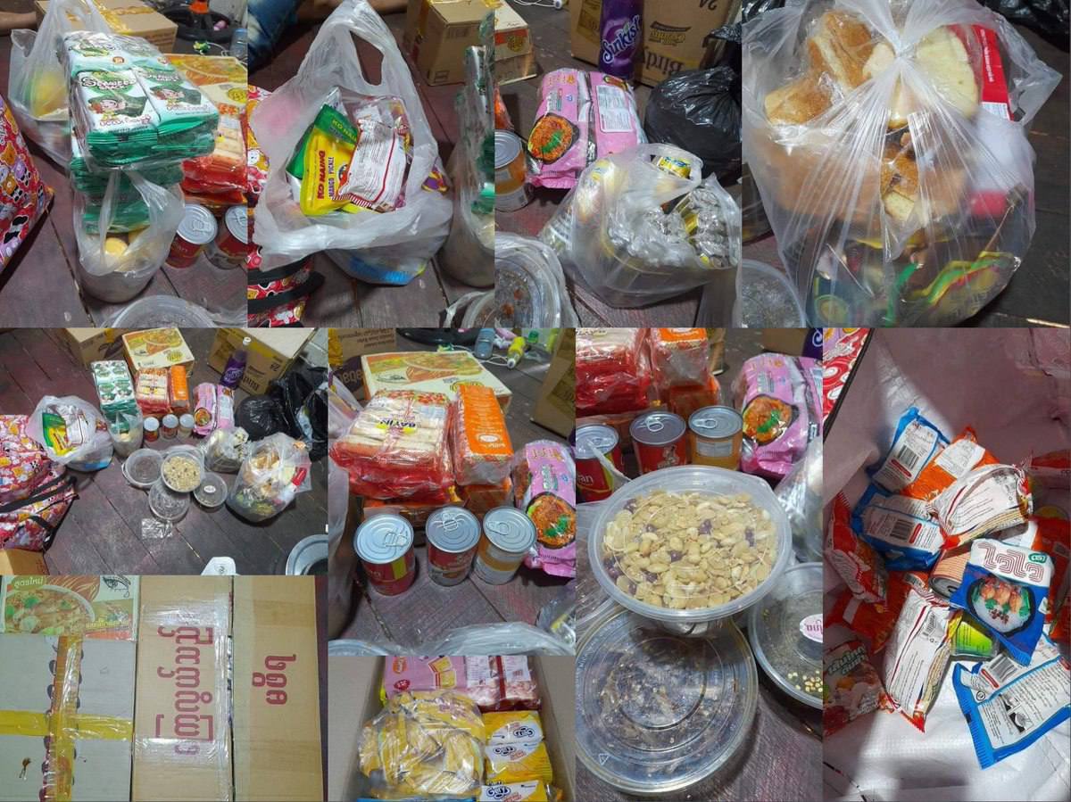 YatanarLwin's tweet photo. North Dagon Myothit Students' Union and pro democracy activists from Yangon donated basic food items to a refugee camp .

#SanctionMOGE
#WhatsHappeningInMyanmar
#2022Jan17Coup https://t.co/WhX8B4DpjC