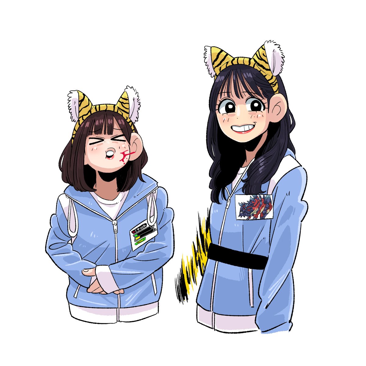 「尻尾

#日向坂で会いましょう 
#佐々木久美 #松田好花 」|ミドリカワ！！！のイラスト