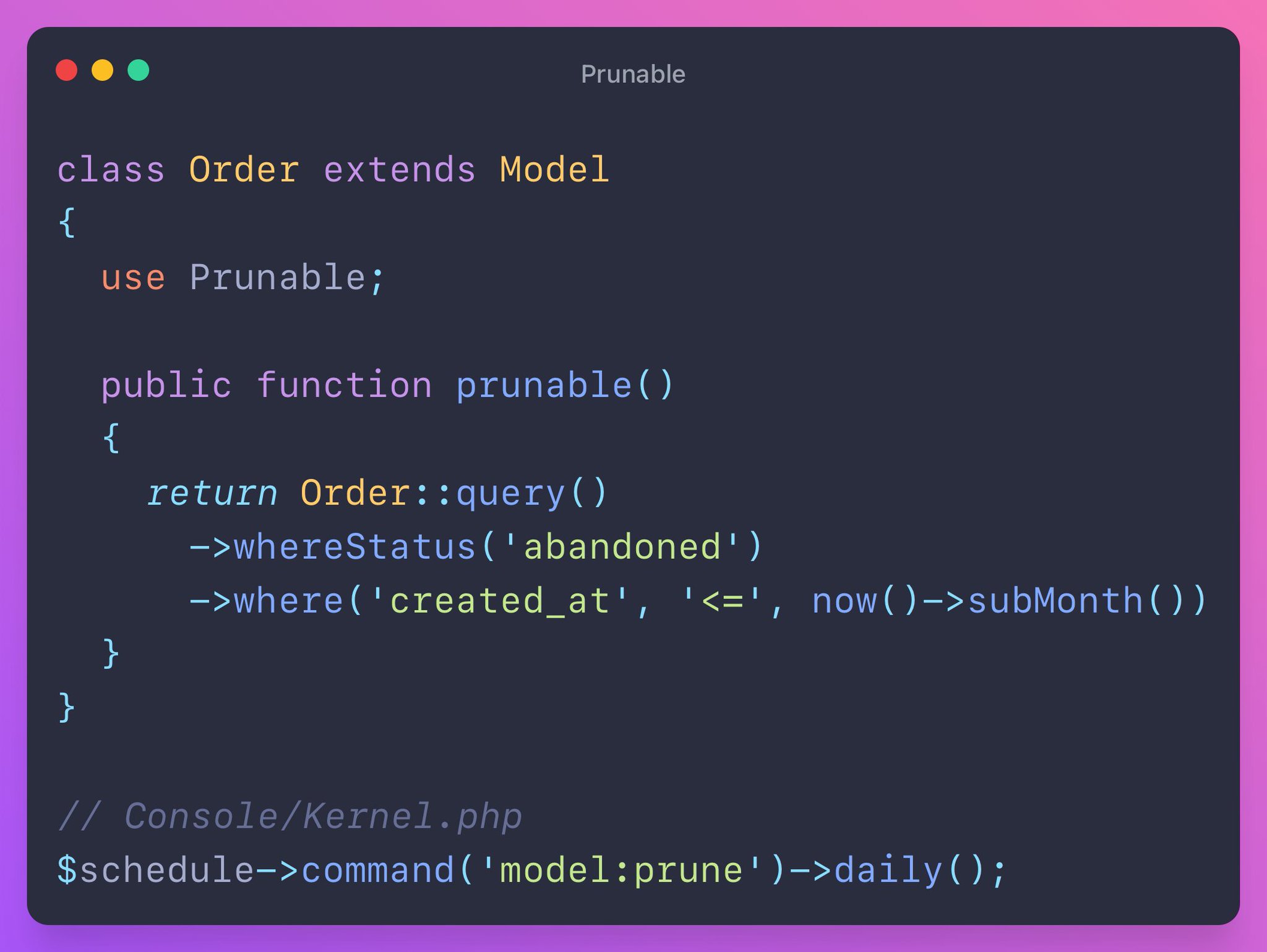 Make models prunable to periodically delete them from the DB