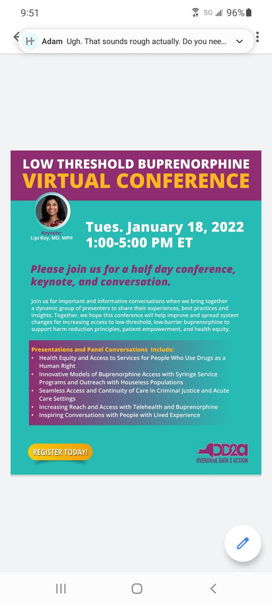 lipiroy's tweet image. Honored to deliver the keynote address on Low Threshold Buprenorphine, hosted by @HealthNYGov &amp;amp; sponsored by @CDCInjury Overdose Data to Action #OD2A 

I will discuss the colliding epidemics (#COVID19 + #overdose) &amp;amp; the urgent need to ⬇️ barriers to lifesaving treatment.