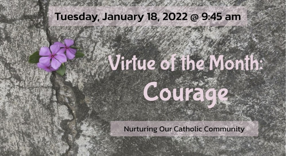 TCDSB_NCC's tweet photo. The TCDSB Nurturing Our Catholic Community Team invites everyone to join us for our Virtue of Courage Reflection on Tuesday, January 18th at 9:45 am on our NCC YouTube Channel: https://t.co/djTK91bp1U

All are welcome! https://t.co/qZiCunyIm2