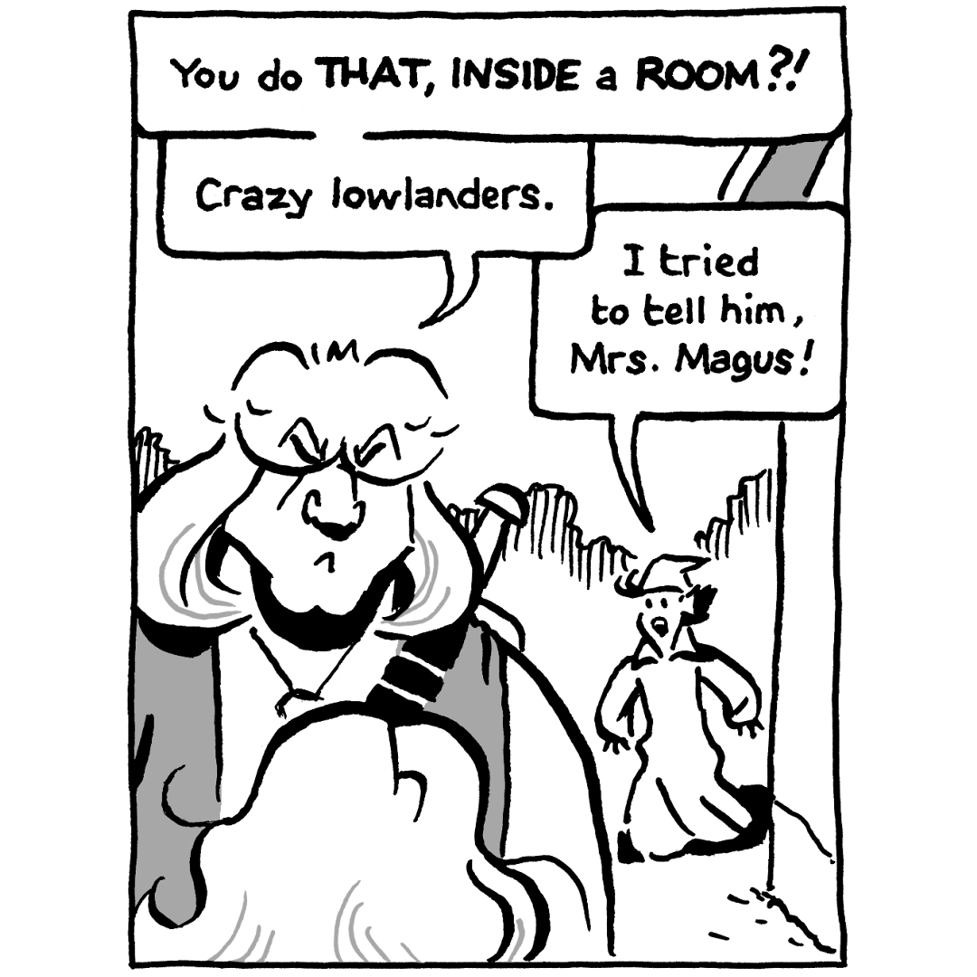 johncomic's tweet photo. new episode of "Not That Magic: Tales of Vernor Magus" (the Wizard of More Or Less) #comics #comicstrip #NotThatMagic #VernorMagus #RussTheBarbarian https://t.co/S6cCkNjIN5