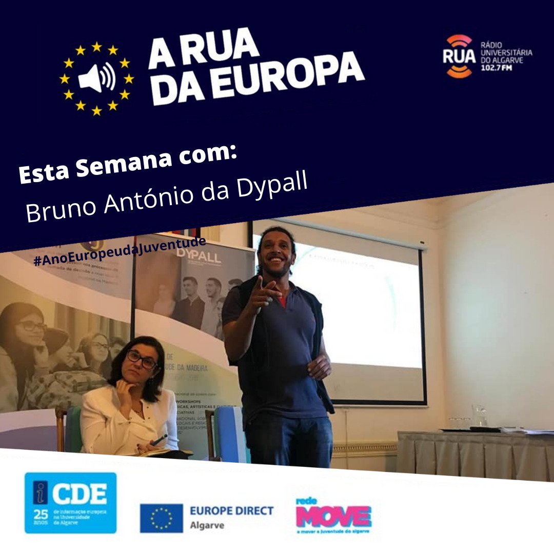 EuropeDirectAlg's tweet photo. Na RUA DA EUROPA de hoje falamos com o Bruno António da #DypallNetwork. Descobre tambem qual o país que vistamos no #speakcorner. Às 8:45 e e às 18:45 na RuaFM
https://t.co/aOiJHKyud0
#EuropeanYearofYouth #EuropeIsYoung #ruadaEuropa #istoéEuropa #Europajovem #ruaFM https://t.co/9A2ShJJiZ7