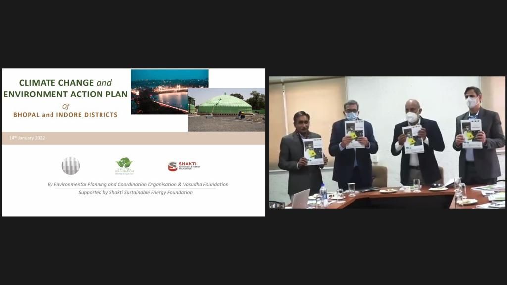 Vasudha_Fnd's tweet photo. Climate Change &amp; Environment Action Plans of Bhopal &amp; Indore launched on 14 Jan'22 by @Vasudha_Fnd in collaboration with @EPCOBhopal 
&amp; support from @ShaktiFdn 
#climatechange #climateaction #indore #bhopal 
Download-
Indore https://t.co/x8JHIvhPKe
Bhopal https://t.co/uW0MUKE5AS https://t.co/7K539ycHmX