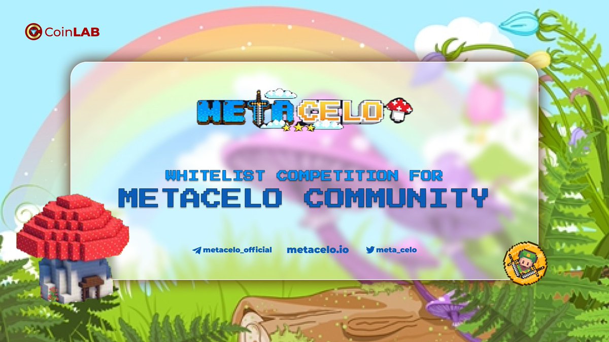 #Whitelist Competition for <a href="/Meta_Celo/">MetaCelo</a> Community 🌈🌈

👉 Join Now: gleam.io/HRay7/metacelo…
⏳ Deadline: Friday, 21 Jan 3:00 PM UTC
📌 More Information: t.me/metacelo_ann/17

#CoinLAB #MetaCelo #P2E #IDO <a href="/CoinLAB_Offi/">CoinLAB #Web3 #AI</a>