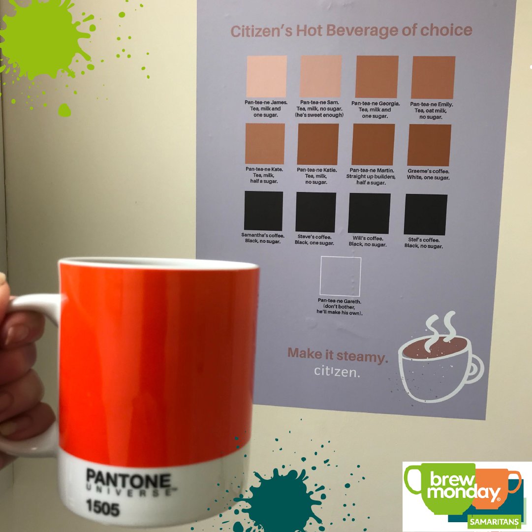 Citizenccltd's tweet photo. Pop that kettle on, and pass us a biscuit because it's #BrewMonday! Show your support and take the time to have a regular catch-up and a cuppa with your colleagues, family and friends. @samaritanswe like to make sure our cuppas are perfect around here ☕️... #BlueMonday #Wellbeing https://t.co/bIMVmLyBv8