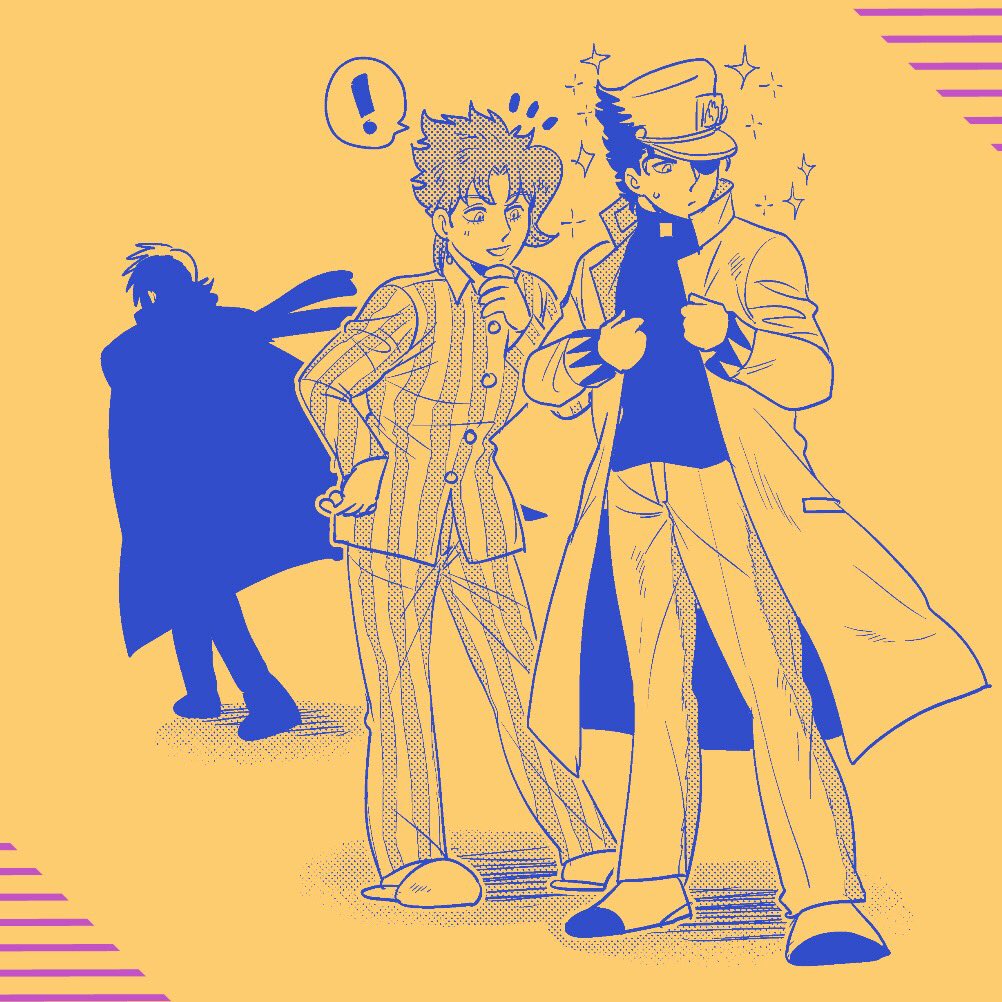 花京院典明 ,空条承太郎 「【承花】
君の似合いのコート
※こちらのBJ先生パロの後日https://t.c」|ぼっとんベンツのイラスト