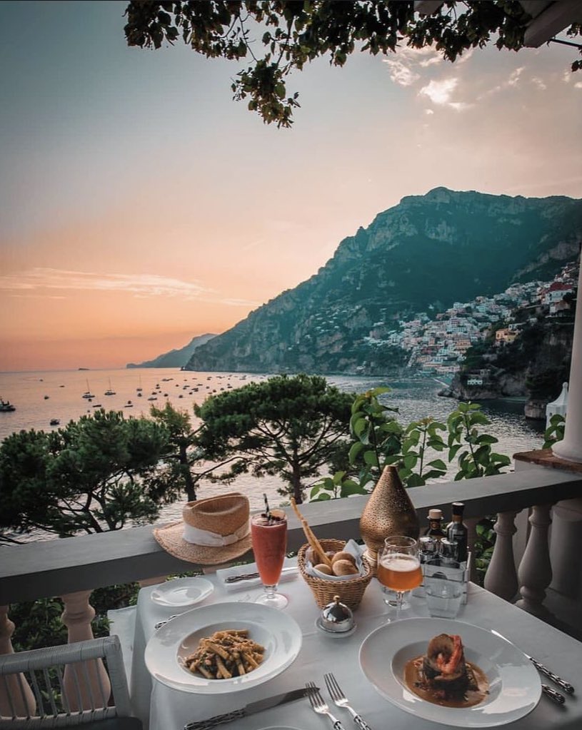 Sunset in Positano, Italy