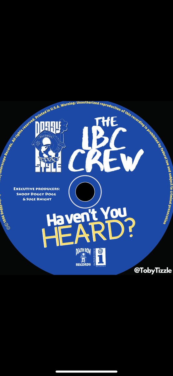TobyTizzle's tweet photo. 1/13 Opening up the Death Row Record vaults with my own custom artwork for the albums that never made it out during the 90’s…

LBC CREW - Haven’t You Heard (1996)

#deathrowrecords #fanmade #SnoopDogg #tupac #lbccrew #hiphophistory #badazz #traydee #techniec https://t.co/fSXnzJm4du
