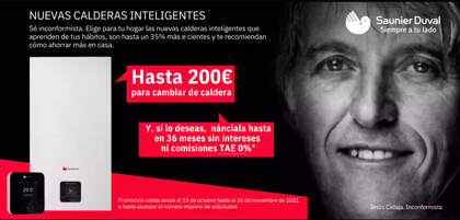 VillalbaenP29's tweet photo. Hasta 200 € por cambiar de #Caldera con Intertérmica, en el #P29deVillalba, y #SaunierDuval hasta el 4 de #marzo. Nuevas #CalderasInteligentes, son hasta un 35% más eficientes y te recomiendan cómo #ahorrar mas en #casa. Llama: 910186842. #inconformista. https://t.co/0F5rbWLOYU https://t.co/HXNlzsz99E