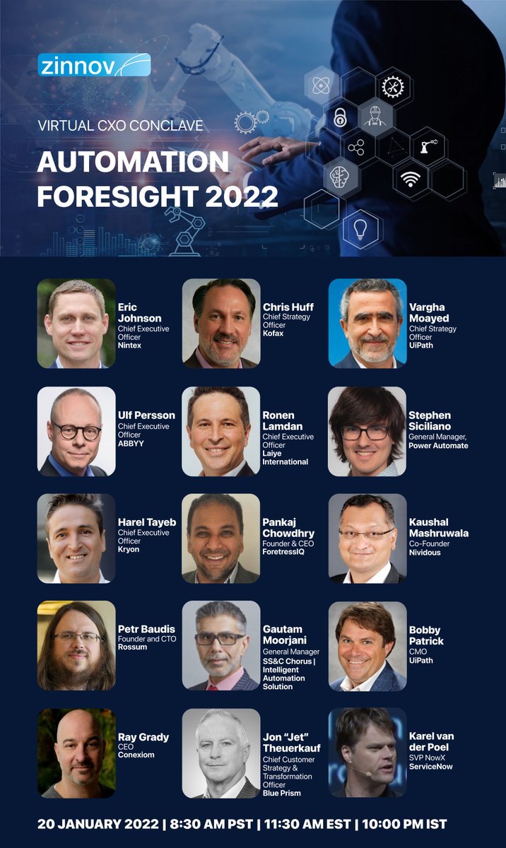 2021 was a sensational year for the #Automation world, with never-before-seen demand from enterprises, tremendous amounts of #funding being pumped in, &amp; massive action on the M&amp;A front. 

Write to us at info@zinnov.com to know what lies ahead for the Automation space in 2022.