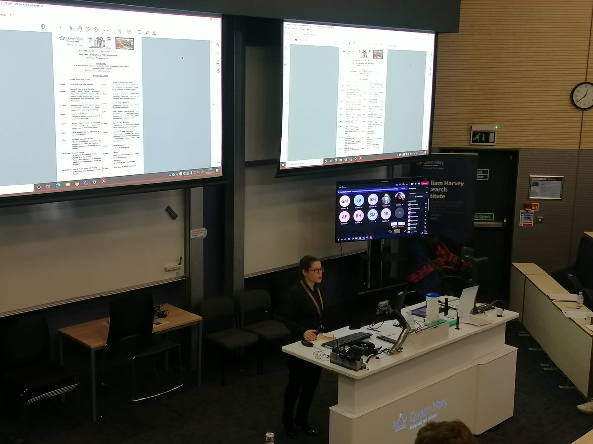 🎆🎆🎆The PhD Symposium for the New Year Celebration at the William Harvey Research Institute is starting! Good Luck to our <a href="/EPontarini/">ELENA PONTARINI</a>  and <a href="/elisa_corsiero/">Elisa Corsiero</a> - who are charing the sessions - and to all the speakers! 

<a href="/WHRIPGR/">WHRI PGR Research</a> 
<a href="/QMULWHRI/">William Harvey Research Institute</a> 
<a href="/QMUL/">Queen Mary University of London</a> 
<a href="/QMULBartsTheLon/">Barts and The London, Queen Mary</a>