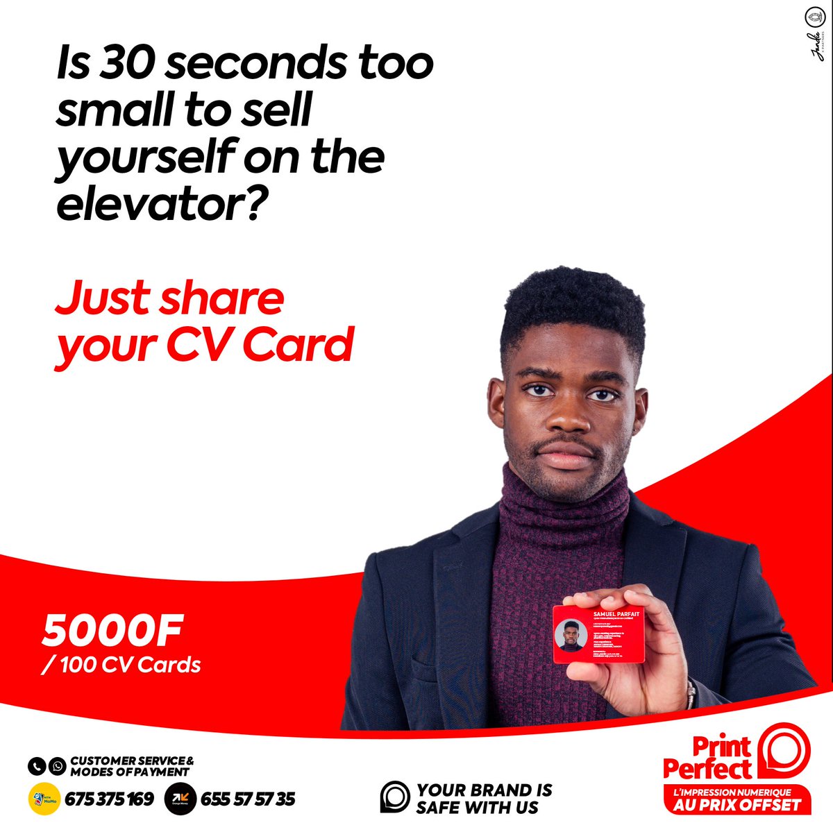 PrintPerfect237's tweet photo. We are helping graduates and job seekers broaden their chances of landing a job. 
Kindly recommend or get one for your self today. 
Please support our initiative to make our country a better place.  
Kindly contact 675375169 for more information. https://t.co/Jx3u0k0Z7P