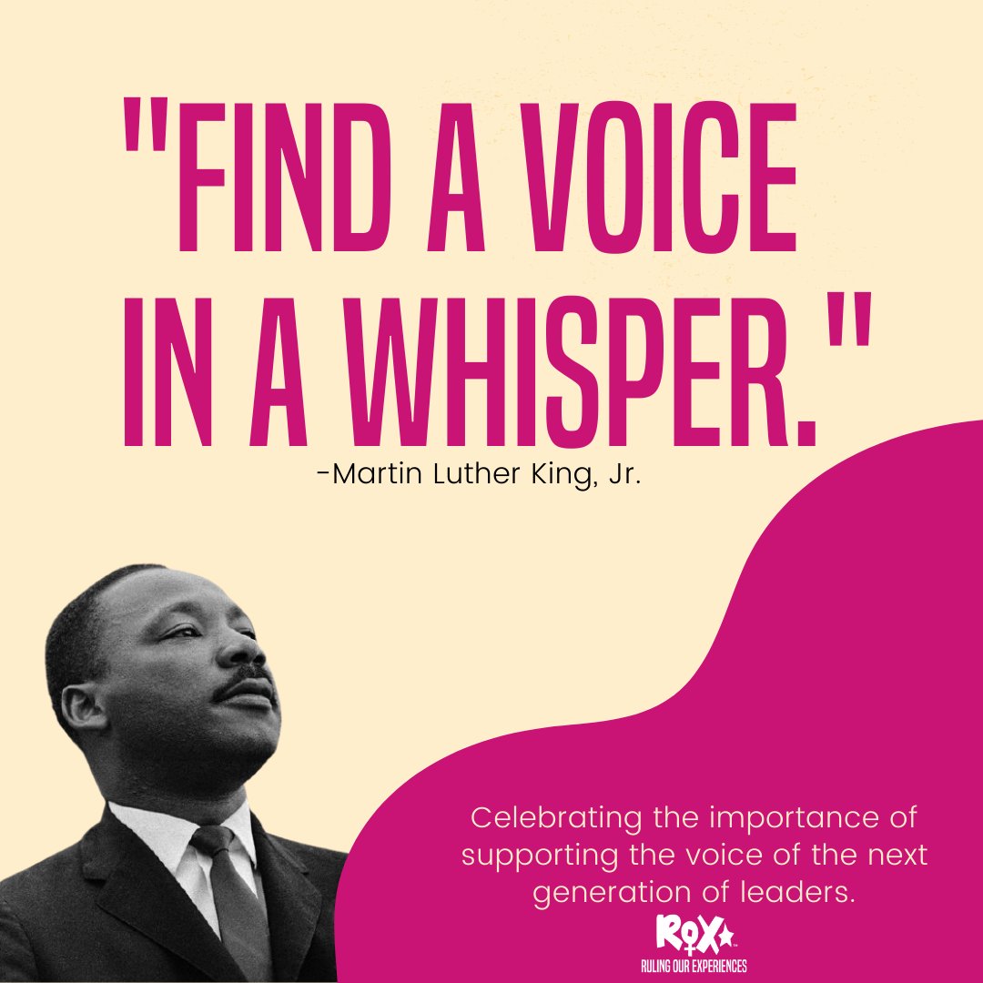 ROX teaches girls communication &amp; coping skills to navigate our complex world with confidence &amp; resiliency.

Today and every day, thank you for supporting our work to help girls feel confident about using their voices to ask questions, defend themselves &amp; share their ideas.