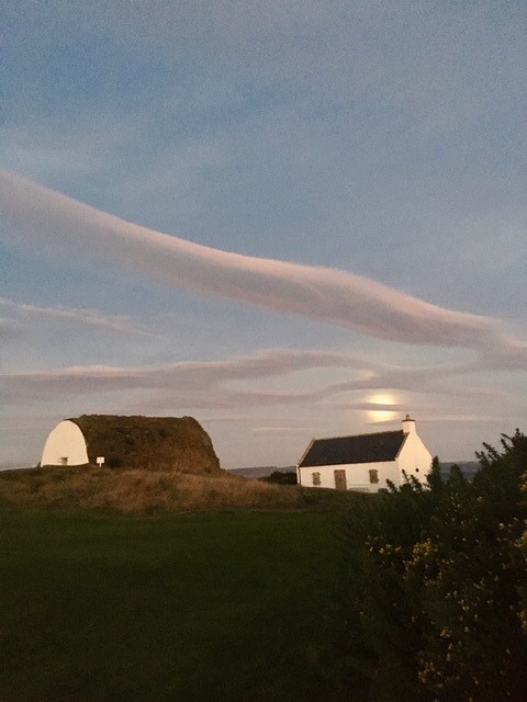 brimful125's tweet photo. Fabulous full moon setting over the Bothy @NairnGolfClub early this morning. Is moon setting actually a term? #nairngolfclub #fullmoon #scotland #golf https://t.co/Kzo8WB0Khy