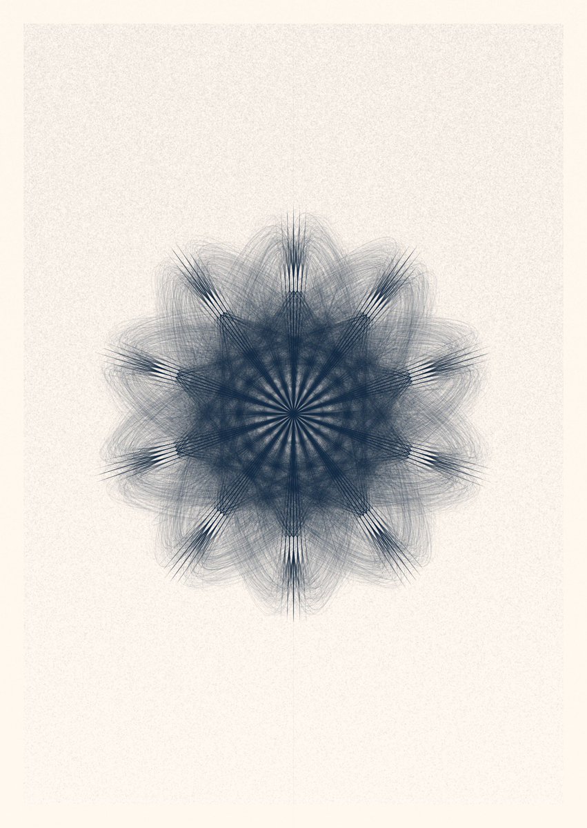 The ‚Iris‘ pattern in Limina leads to some very interesting outputs…

#generativeart #p5js #creativecoding