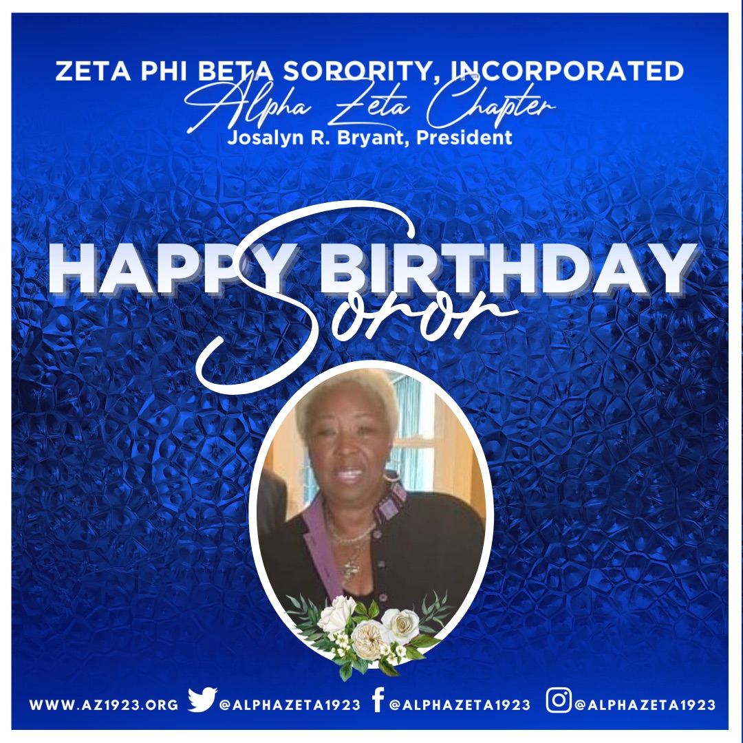alphazeta1923's tweet photo. Alpha Zeta Chapter would like to send a Happy Birthday to Soror Portia Perry 
Enjoy! 💙

#AZ1923 #baltimorecityzetas #zphib2022 #zphibmd https://t.co/QBtlKThGGL