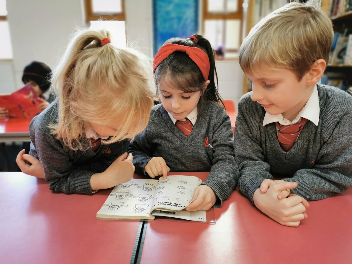 YateleyManorSch's tweet photo. "Reading is a passport to countless adventures." 📚
Year 2 are relishing the opportunity to use the Prep school library at lunch times this term! They've now got access to a new space and a whole new range of reading material! #yateleymanorprep #library #reading #year2 https://t.co/2PJ7NMhJWn