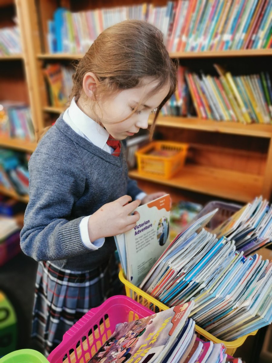 YateleyManorSch's tweet photo. "Reading is a passport to countless adventures." 📚
Year 2 are relishing the opportunity to use the Prep school library at lunch times this term! They've now got access to a new space and a whole new range of reading material! #yateleymanorprep #library #reading #year2 https://t.co/2PJ7NMhJWn