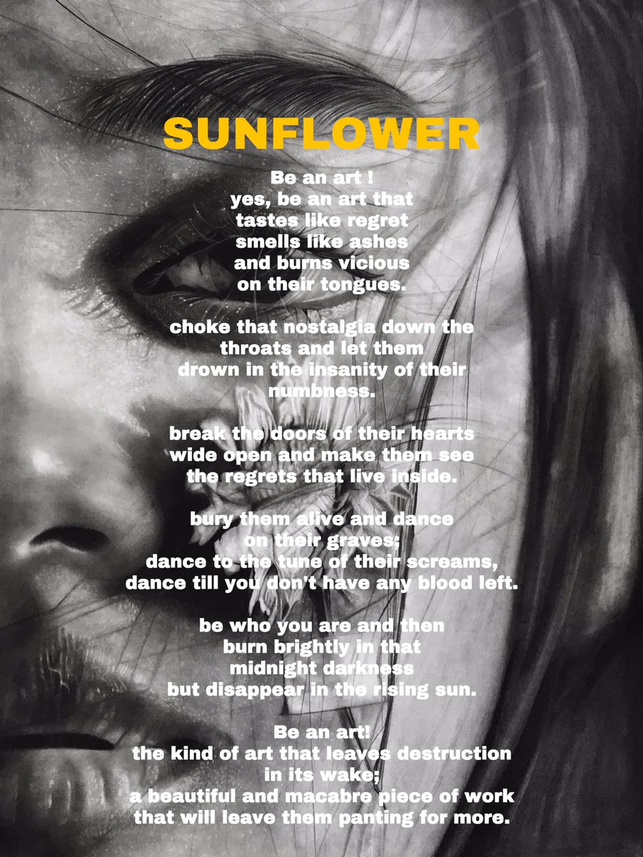 ‘SUNFLOWER’ 
Now available on @withFND 
foundation.app/@Jojivisakh/~/…

‘SUNFLOWER’ is my new charcoal drawing on Fabriano sheet listed on @withFND 

Medium : ‘Charcoal on paper’

Actual size : ‘82 cm x 62 cm’

Poem : <a href="/parvathy__madhu/">Paro</a> 🥰🌻

#NFT #NFTs #NFTCommunity