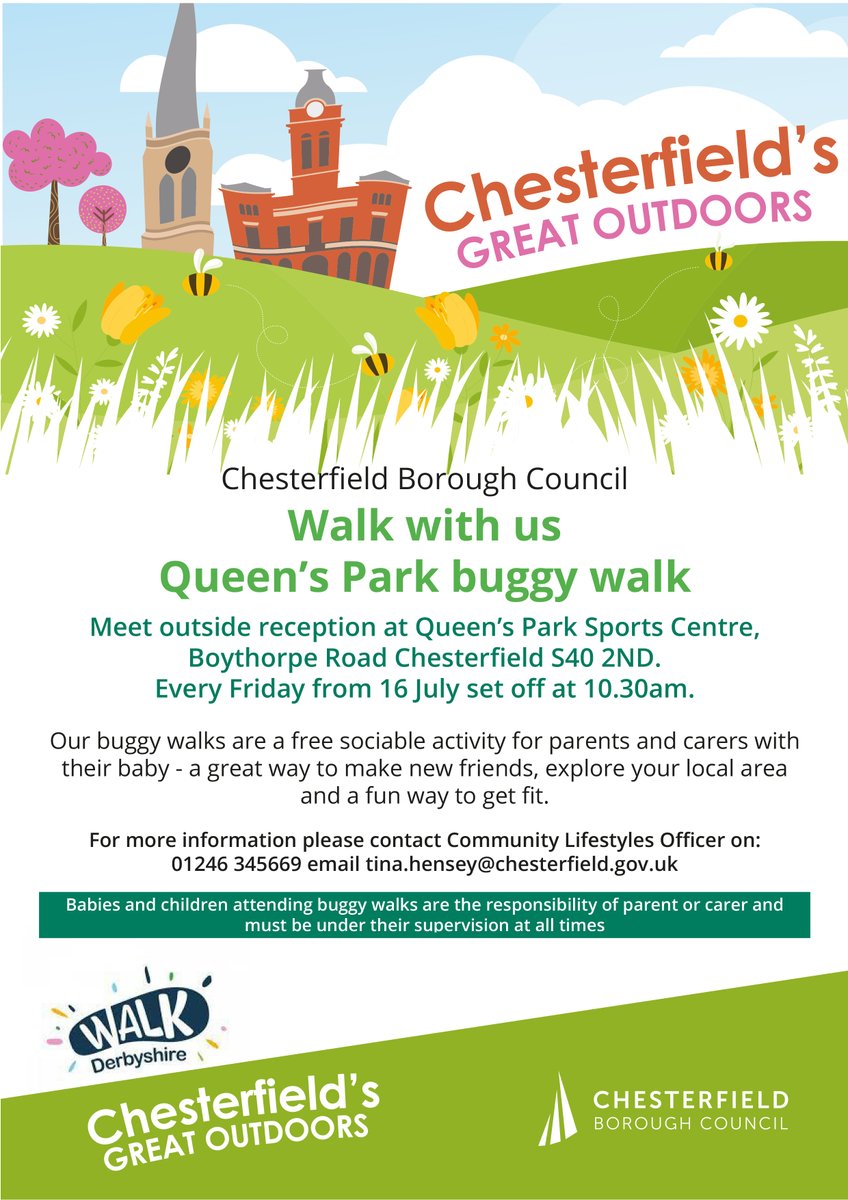 CBCleisure's tweet photo. 👶Join us every Friday on our Buggy Walk around Queen's Park.

Meeting outside Queen's Park Sports Centre, ready to set off at 10.30am.

These sessions are free and ideal for parents and carers with their baby to meet new friends, explore the area and get fit while having fun. https://t.co/hrq4kIiWow