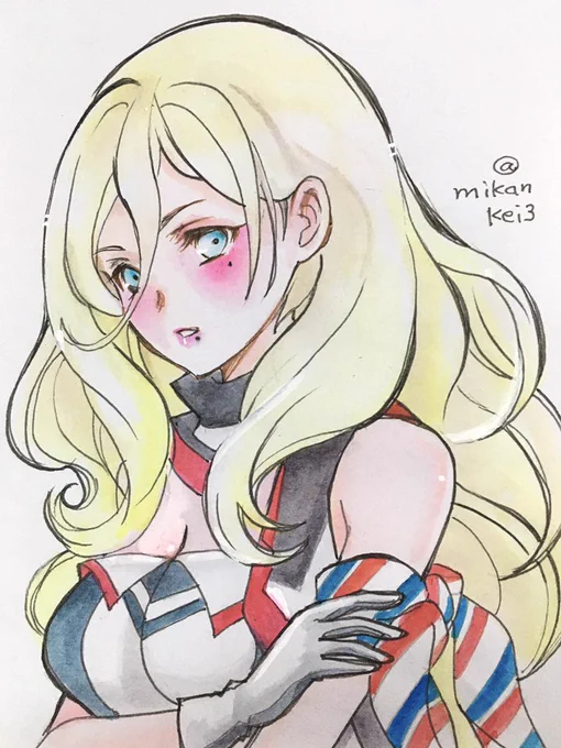 リシュリューです♪ 1939年1月17日進水! #艦これ版深夜の真剣お絵描き60分一本勝負 #艦これ版真剣お絵描き60分一本勝負_20220117 #リシュリュー #艦これ #進水日 