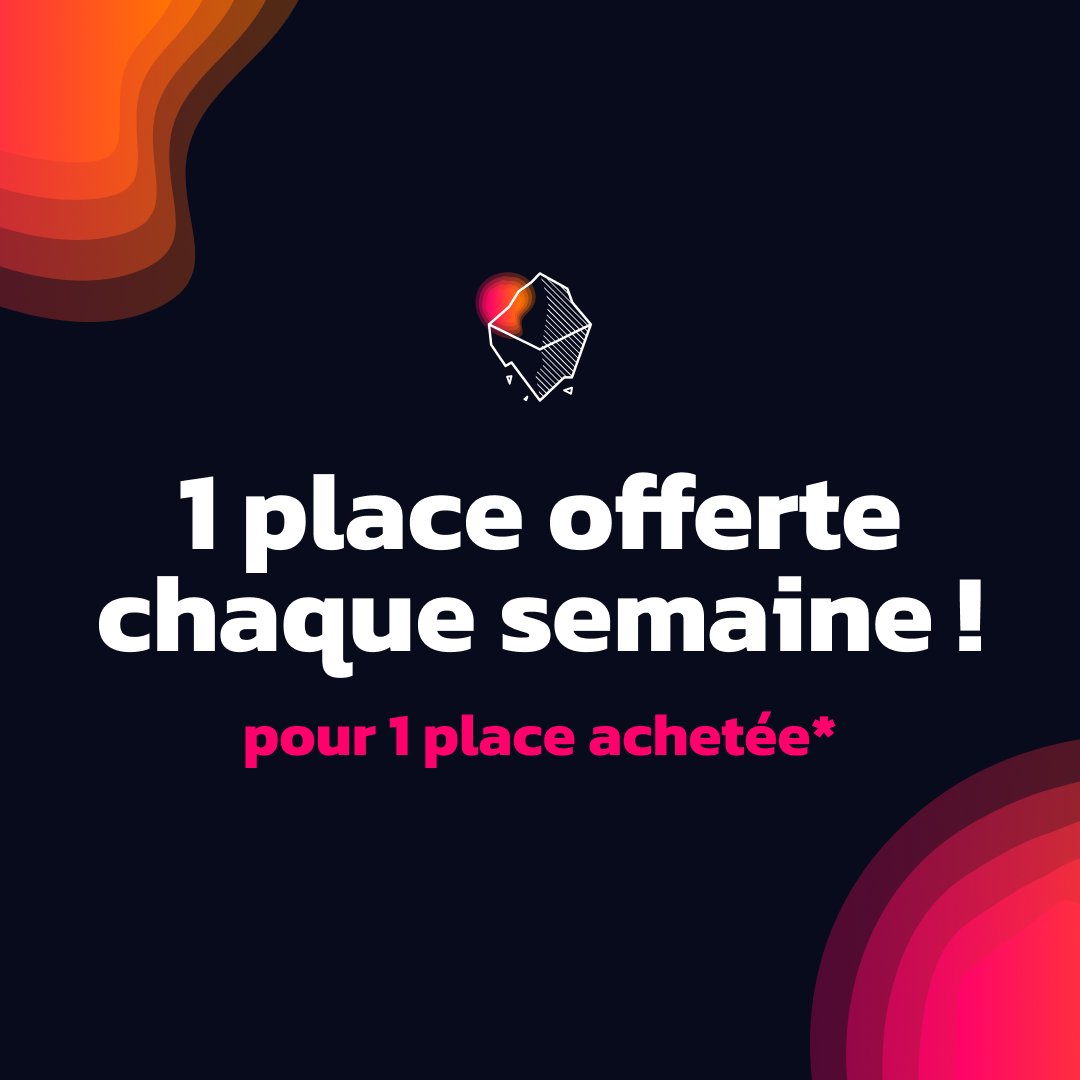 [JEU CONCOURS] Cette année, vous invitez la personne de votre choix à #Webisland 🥳🥳

🎫 Tirage au sort à 14h tous les vendredi pendant 6 semaines, parmi les nouveaux inscrits de la semaine ! 

#6semaines6places

🌋 Inscriptions : webisland.io/billetterie/