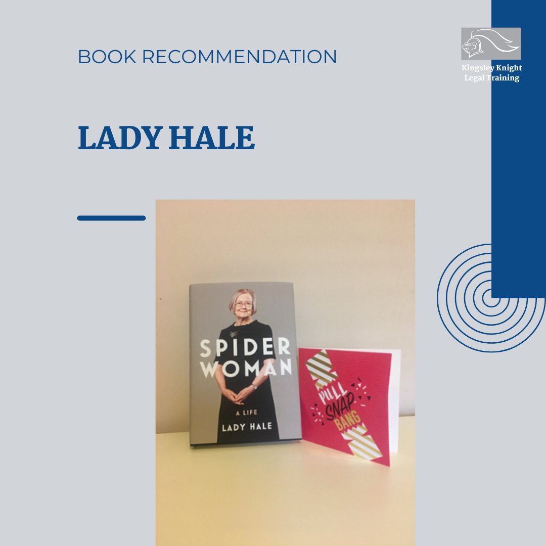 We wanted to recommend a great book 📖 

Our lead Training Director, Shefali Shah, has been reading Lady’s Hale’s memoir of her life in law. 

Enjoy!

#kingsleyknight #legaltraining #law #soicalcareprofessionals  #court #courtskills #training #lawtraining #lawseminar #legal