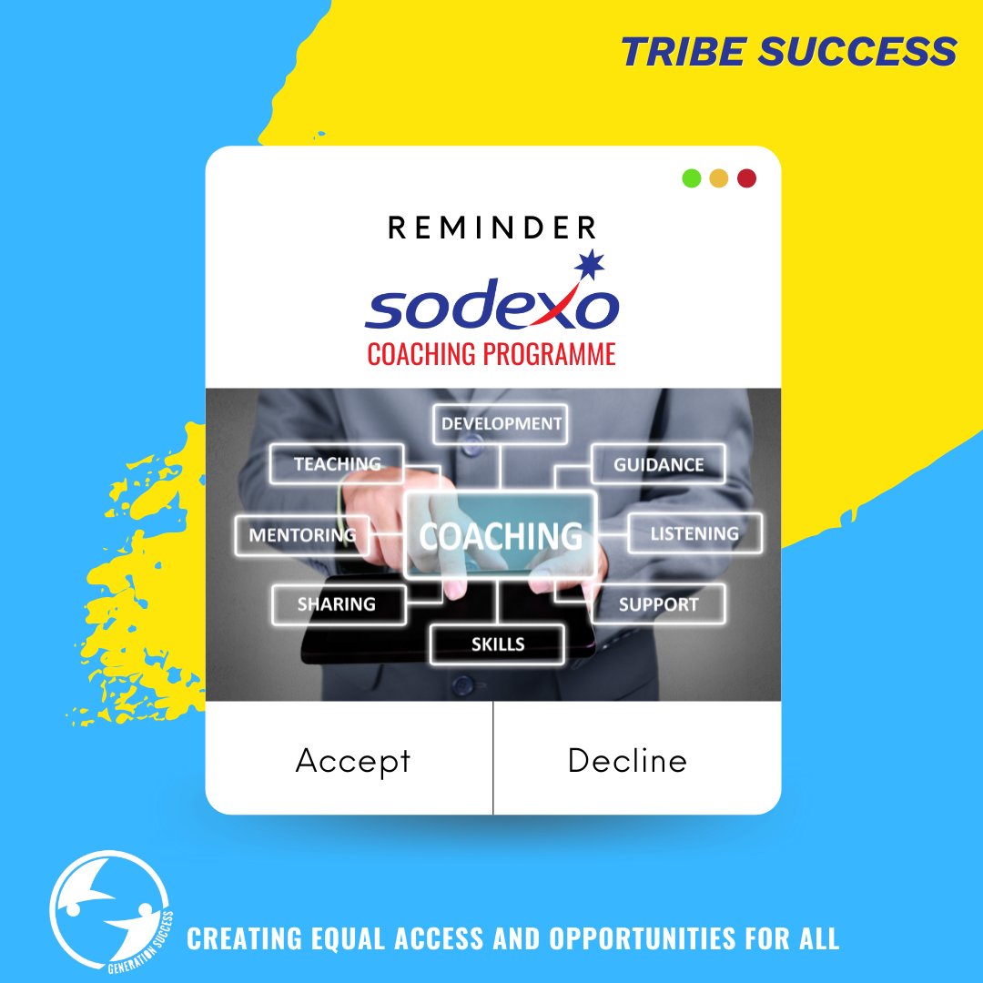 1 day to go before the Sodexo Coaching Programme launch, you still have a chance to sign up for this FREE coaching event that is worth over £100. All you need to do is become a Success Seeker and be a part of Tribe Success. How? Follow the link to find out. Grab this...