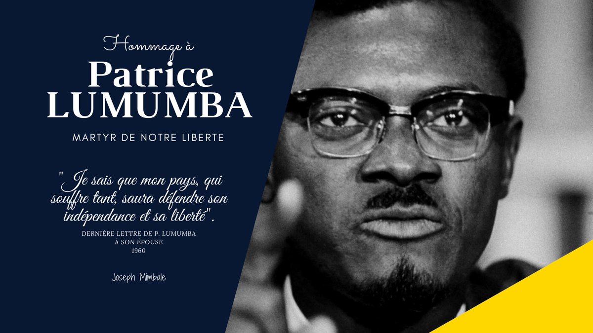 L'héritage de ton combat ne sera jamais oublié,

Nous raconterons ton histoire à nos enfants, et nos enfants après eux, parlerons de toi. La lutte continuera jusqu'à la reconquête effective de la dignité du Congo.

A jamais dans nos coeur, Patrice Emery Lumumba, Leader✊