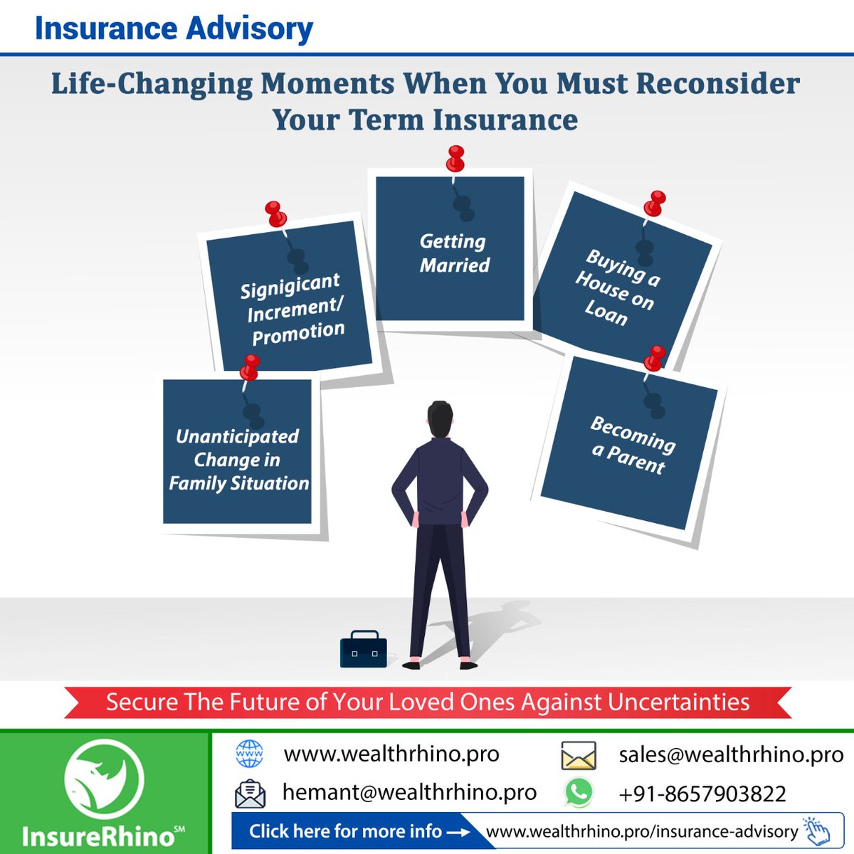 wealthrhinopro's tweet image. In case of uncertainty, provide your family with an umbrella of financial protection with #terminsurance plans. Don't delay; a #terminsurancepolicy provides higher #lifecoverage at the lowest #premium cost.

#insurance #lifeinsurance #insuranceadvisor #wealthrhino #wealthrhinopro