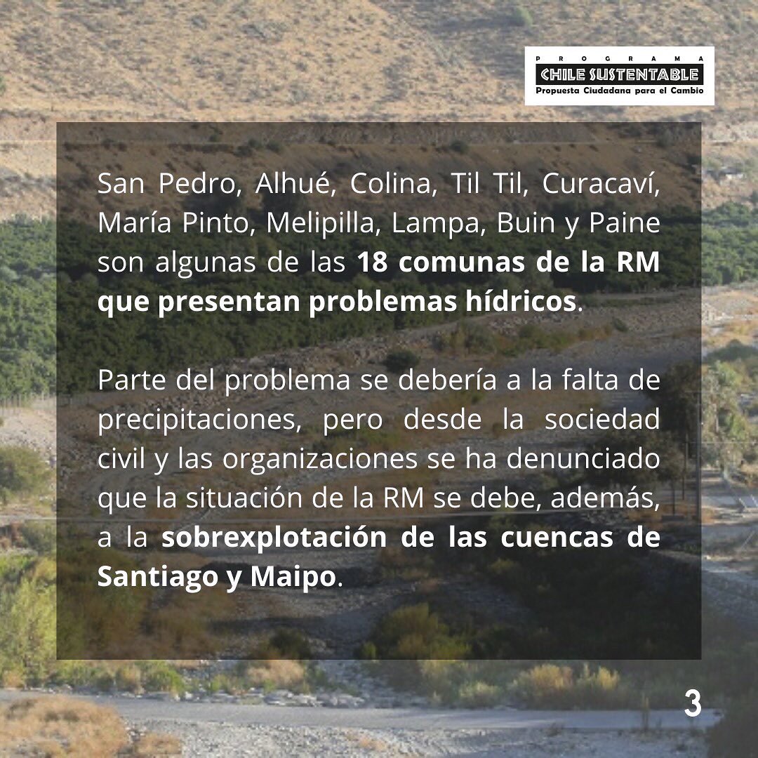 ONG_CHS's tweet photo. ALERTA📣 #CrisisHídrica en la Región Metropolitana
¿Qué tiene que ver #AESAndes en la situación de escasez hídrica en la RM? Te lo explicamos.
#Agua #RegiónMetropolitana #AESGener #AltoMaipo #AguasAndinas https://t.co/qN7xspxtMe