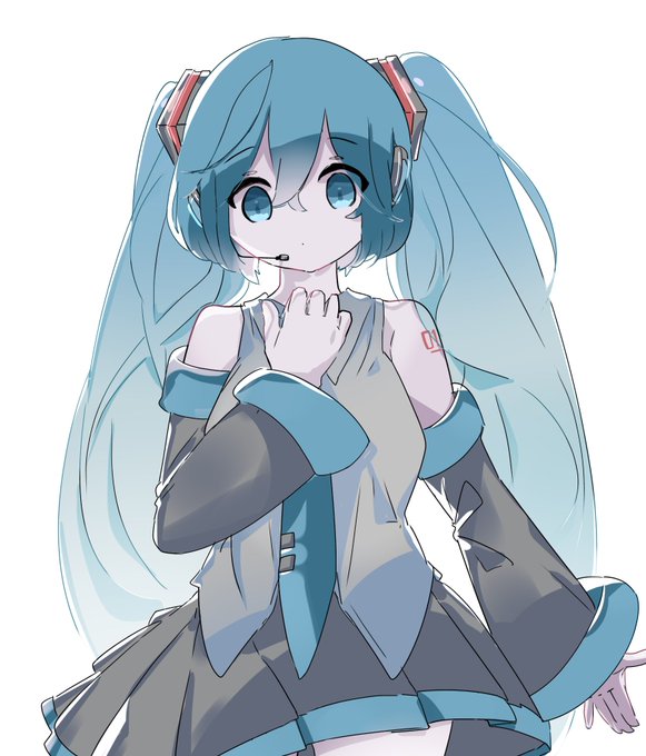 じっとこちらを見る初音ミクさん👀 