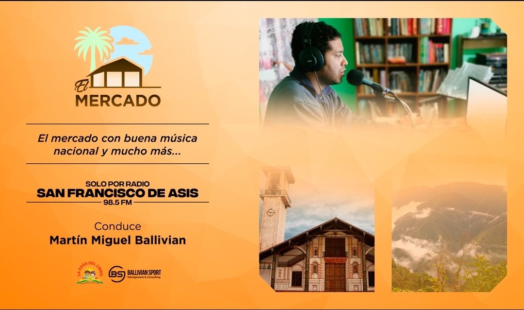 MartinBallivian's tweet photo. #ElMercado hablaremos de política, cultura , historia, etc. Ahhh y la buena música nacional boliviana y mucho más. https://t.co/K3TYr0f7hl