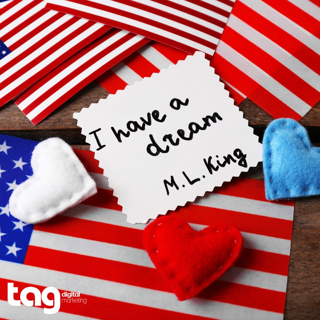 TAGDigitalSEM's tweet photo. It’s Martin Luther King Jr, Day today #TAGDigitalMarketing #DigitalMarketing #MLKDay https://t.co/p1v0U1FVeW