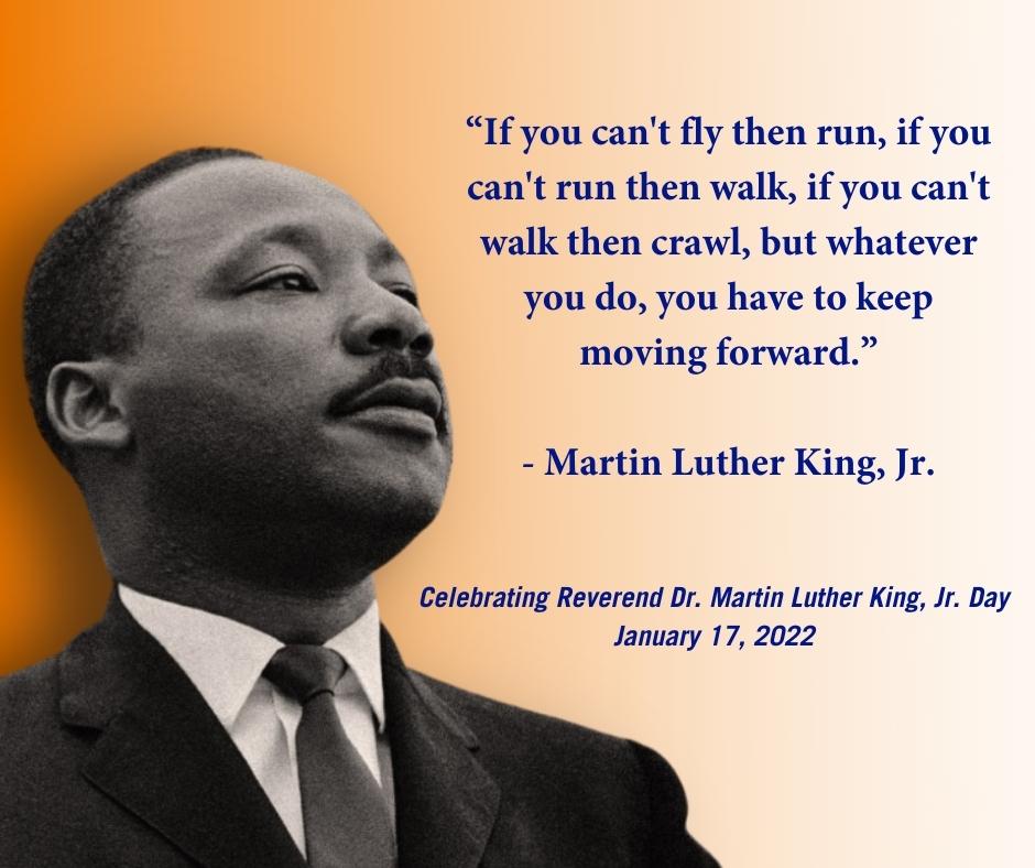 savannahstate's tweet photo. As we celebrate the life and legacy of Reverend Dr. Martin Luther King, Jr., let us honor him by continuing to move forward with purpose and to do so together. #OneSSU https://t.co/vlFVSq5hI8