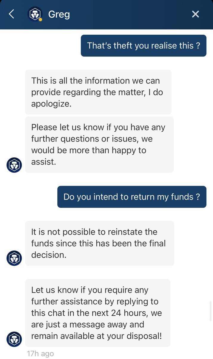 XrHempy's tweet photo. @cryptocom Please think before using this exchange, they can freeze your account without providing reasons at their discretion. https://t.co/vg5xCrBSCj