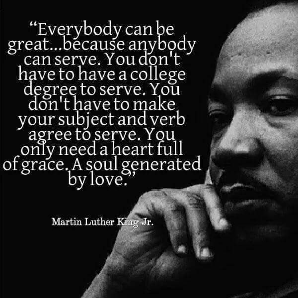Servant Leadership. All that is required is a “heart full of grace and a soul generated by love.” #MLKDay2022