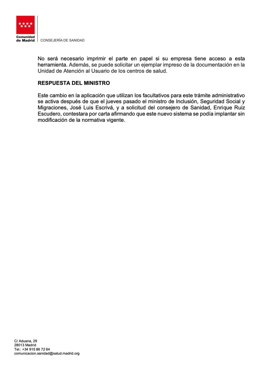📰La <a href="/ComunidadMadrid/">Comunidad de Madrid</a> ha activado hoy el nuevo procedimiento para tramitar simultáneamente las bajas y altas laborales de aquellos ciudadanos asintomáticos contagiados de #COVID19 

#Madrid #coronavirus