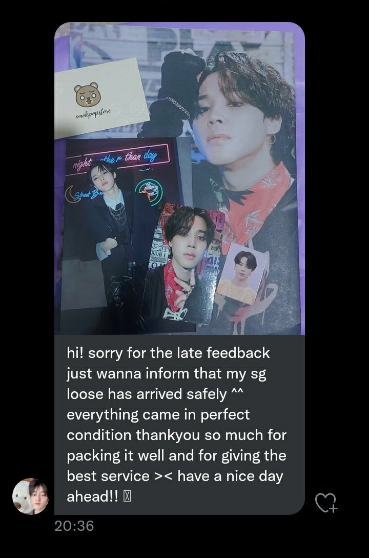 omokpopstore's tweet photo. #omoReview thankyou for buying from us!! 💓💓 https://t.co/3paaXVmMmS